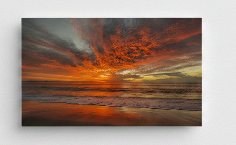 11x14 Metal Print Mockup - Fiery Sunset