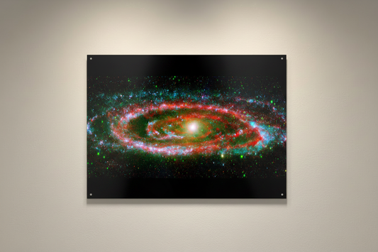 Andromeda Galaxy Spiral – 11x14 High-Gloss Metal Print with Floating Wood Mount